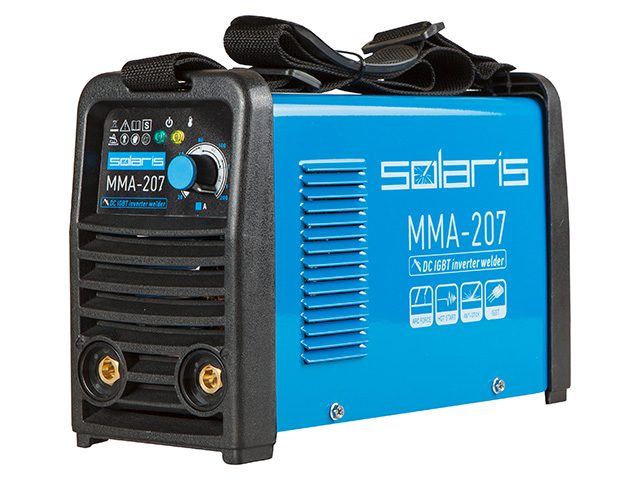 Инвертор сварочный SOLARIS MMA-207 (230В, 20-200 А, электроды диам. 1.6-4.0 мм, вес 3.7 кг) Арт. MMA-207