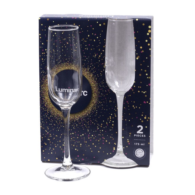 Набор бокалов для шампанского стеклянных ''allegresse'' 2 шт. 175 мл (арт. P8108, код 035793) Арт.93218