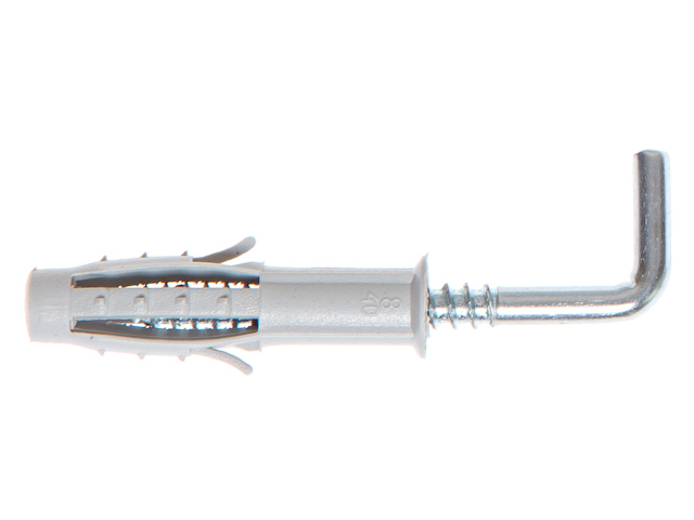 Дюбель с Г-образным крючком 12х60 мм (2 шт в зип-локе) STARFIX Арт.SMZ1-97307-2 - фото