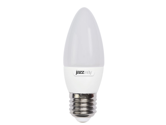 Лампа светодиодная C37 СВЕЧА 5 Вт ECO 160-260В E27 4000К JAZZWAY (40 Вт аналог лампы накал., 400Лм, нейтральный белый свет) Арт. 2855329A