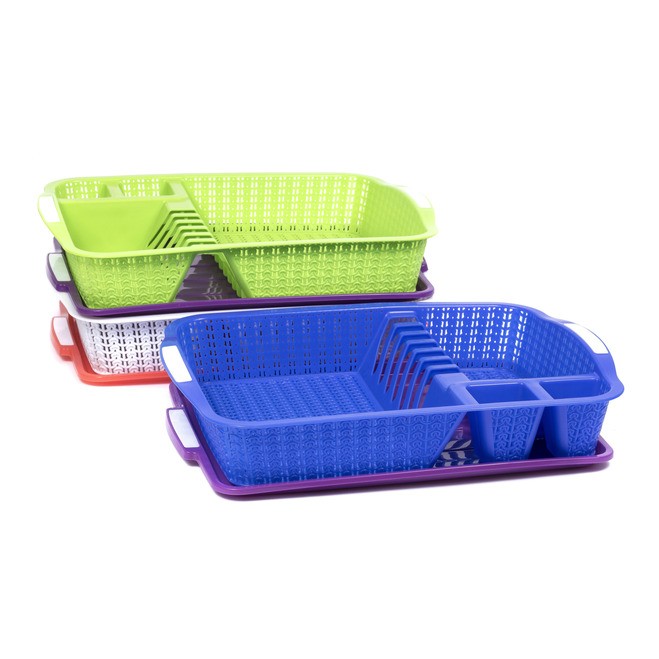 Подставка-сушка для посуды пластмассовая с поддоном (арт. 94039, код 940397) Арт.93644