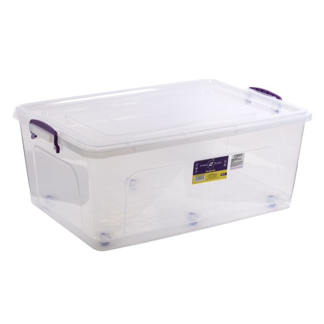 Ящик для хранения пластмассовый на колесиках с крышкой 58 л (арт. 94162, код 941622) Арт.95441 - фото