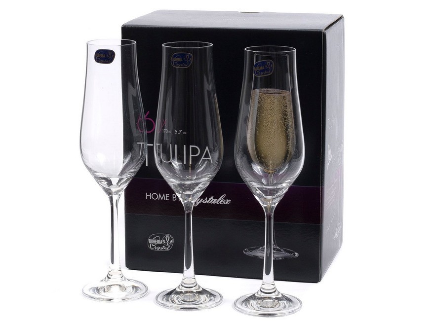 Набор бокалов для шампанского стеклянных ''tulipa'' 6 шт. 170 мл (арт. 40894/170) Арт.95577
