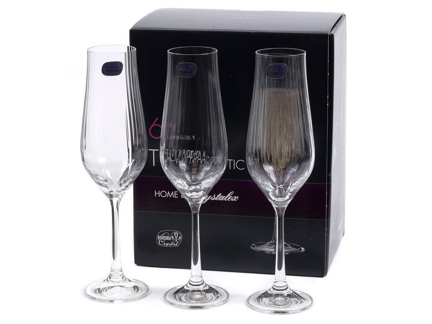 Набор бокалов для шампанского стеклянных ''tulipa optic'' 6 шт. 170 мл (арт. 40894/36/170) Арт.95584