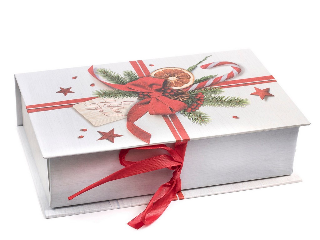 Коробка для новогоднего подарка картонная 20*12,5*5 см (арт. 27564587, код 238750) Арт.99500 - фото