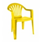 Стул пластиковый кресло садовое  Пальма-1 желтый