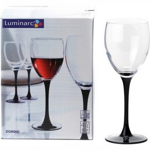 Набор бокалов для вина стеклянных DOMINO NOIR -  4 шт. 250 мл Арт. 76363 - фото