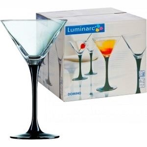 Набор бокалов для мартини стеклянных DOMINO NOIR -  4 шт. 140 мл  Арт. 76365