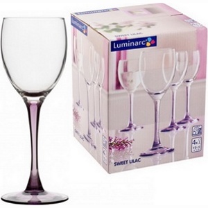 Набор бокалов для вина стеклянных SWEET LILAC -  4 шт. 250 мл Арт. 76368 - фото