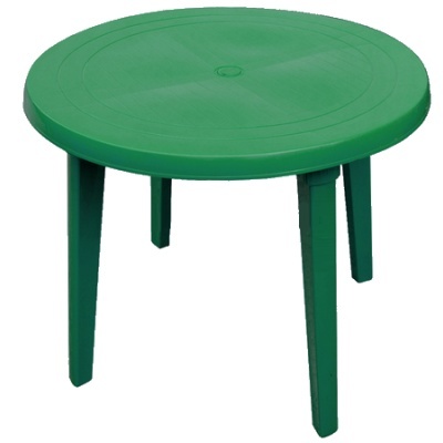 Стол пластиковый круглый d90, (зелёный) Арт.20381