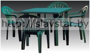 Стул пластиковый кресло садовое  Милан зеленое  