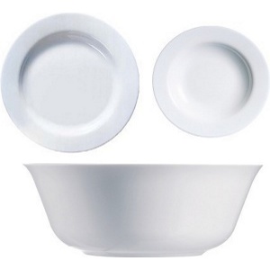 Набор посуды стеклокерамический Luminarc ''Evolution'' 13 пр.: 12 тарелок 22/24 см, салатник 24 см Арт.74532