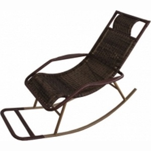 Кресло-качалка пластмассовое на металлическом каркасе 178*65*53-80 см Арт. 65244
