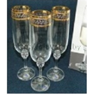 Набор бокалов для шампанского JULIA декор. 6шт. 180 мл Арт.60587 - фото