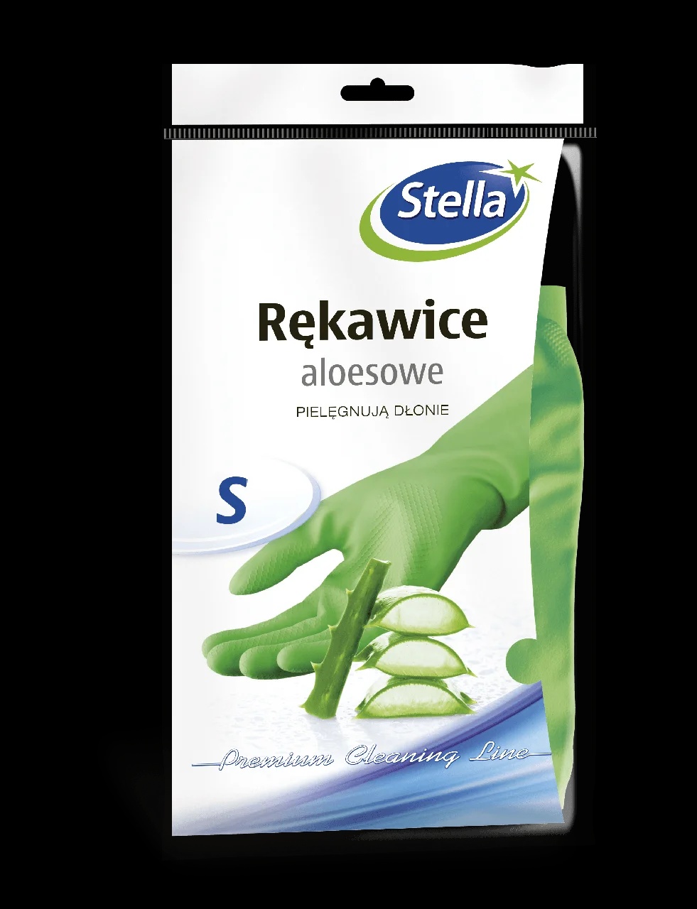 Перчатки резиновые зеленые р-р S алоэ Stella (12 пар/кор) - фото