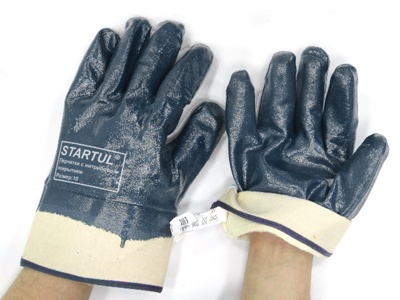 Перчатки нитриловые полн. покрытие (манжет крага) размер №10 STARTUL  Арт ST7171