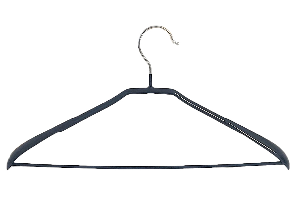 Вешалка-плечики для одежды металлическая Арт. JMH 001 цвет - черный - фото