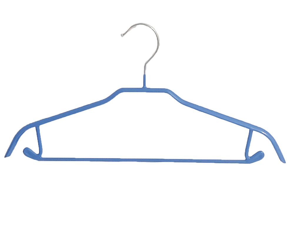 Вешалка для одежды металлическая с перекладиной Арт.JMB 004 цвет - синий - фото