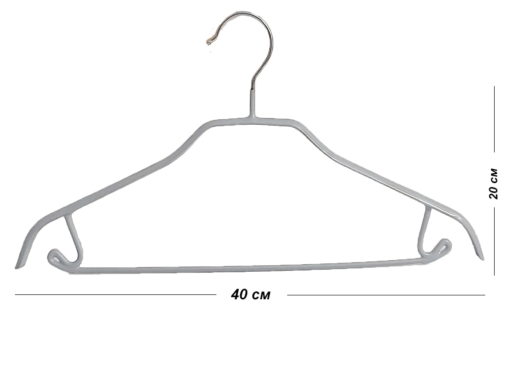 Вешалка для одежды металлическая с перекладиной Арт. JMG 004 цвет - серый