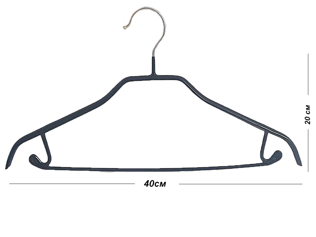 Вешалка для одежды металлическая с перекладиной Арт.JMH 004 цвет - черный