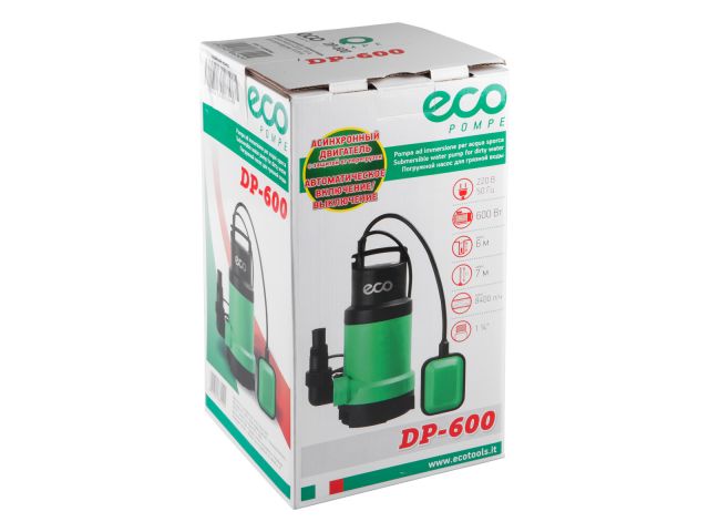 Насос погружной для загрязненной воды ECO DP-600, 600 Вт, 8400 л/ч (, 600 Вт, 8400 л/ч,) Арт. DP-600 - фото6
