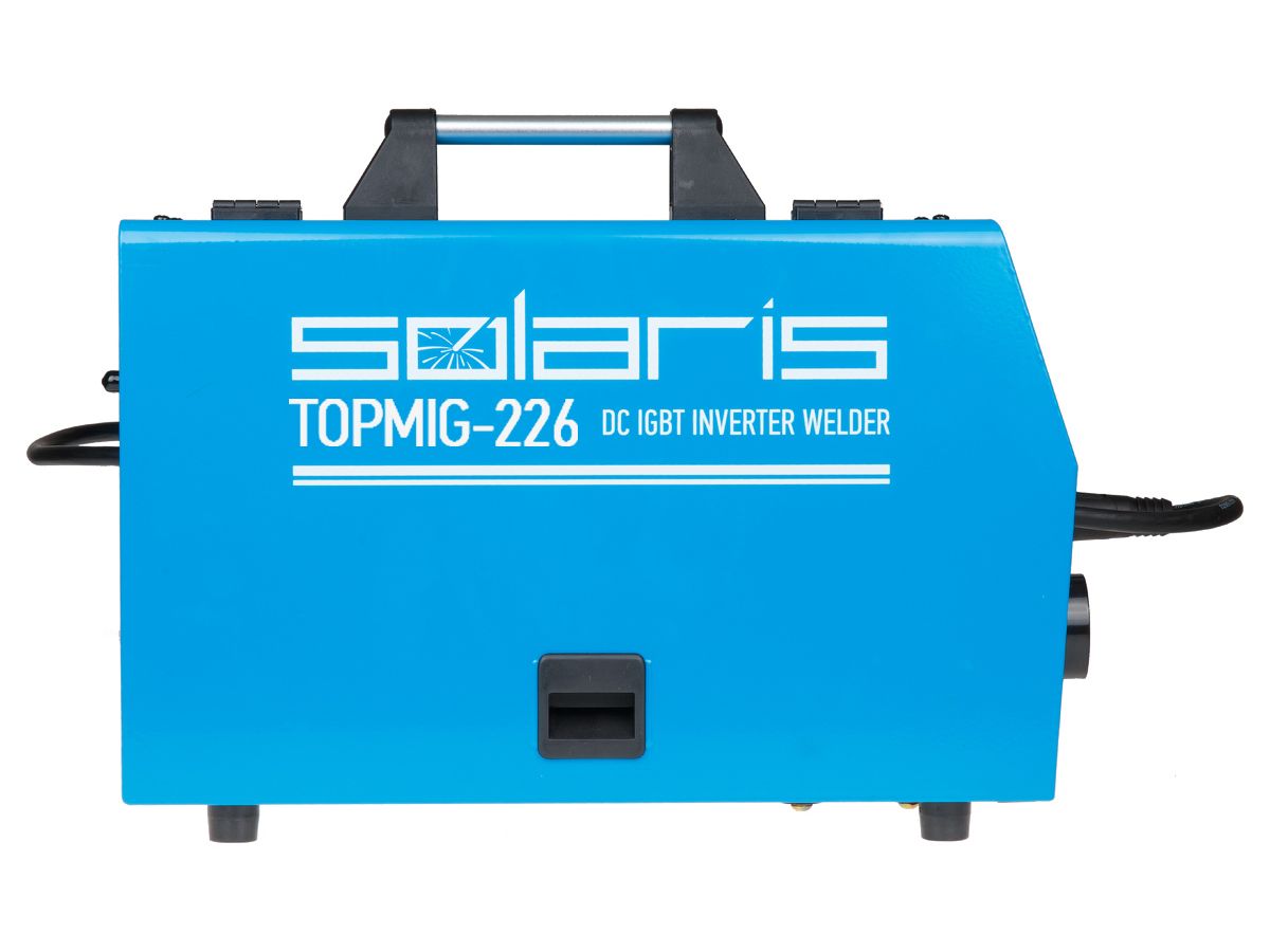 Полуавтомат сварочный Solaris TOPMIG-226 с горелкой 5 м (220В, MIG/FLUX, евроразъем, горелка 5 м, смена полярности) Арт.TOPMIG-226WG5