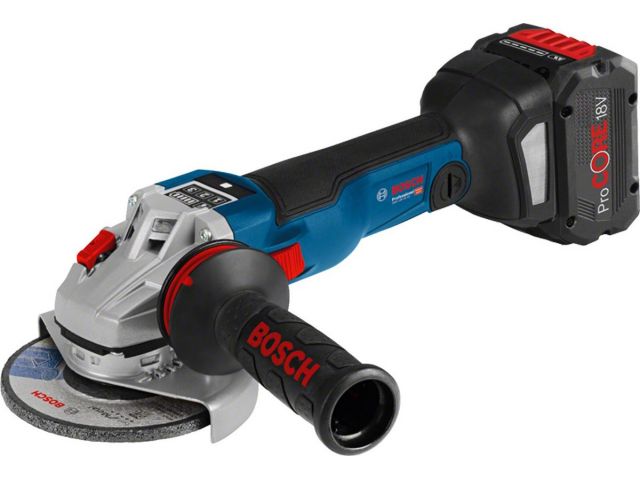 Аккум. углошлифмашина BOSCH GWS 18V-10 SC L-BOXX (18.0 В, 2 акк., 5.0 А/ч, Li-Ion, диск 125х22.0 мм, регул. об.) Арт.06019G340D - фото