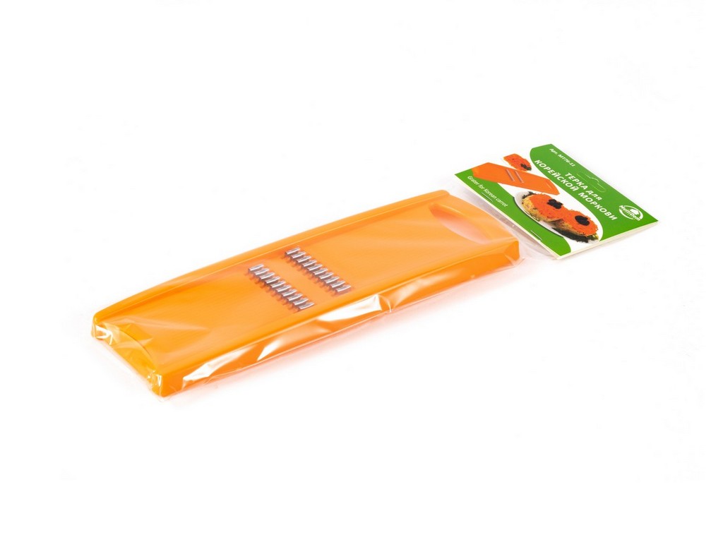 Терка для корейской моркови пластмасса/металл 12*1,5*38 см (арт. МТ76-11, код 412238) Арт.102029 - фото
