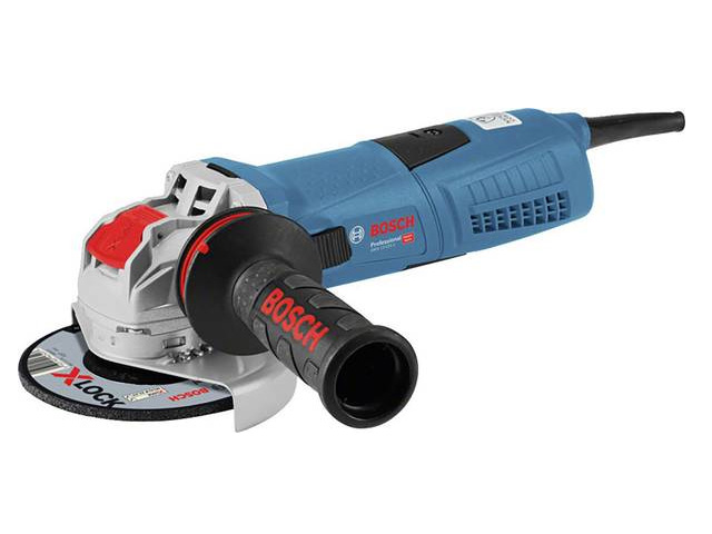 Одноручная углошлифмашина BOSCH GWX 13-125 S в кор. (1300 Вт, диск 125х22 мм, регул. об., система X-LOCK) Арт.06017B6002 - фото