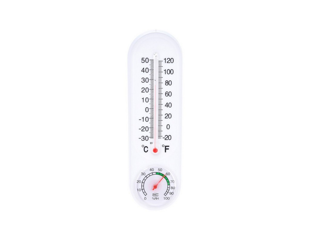 Термометр-Гигрометр в пластмассовом корпусе от -30°c до + 50°c 7*22,5 см  (код 454742) Арт.103401 купить - slavstar.by онлайн магазин товаров для дома,  офиса, дачи, сада.