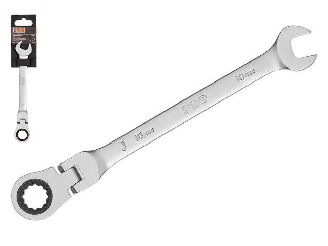Ключ комбинированный 10мм трещоточный шарнирн. PRO STARTUL (PRO-7210) Арт.PRO-7210