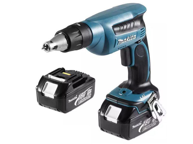 Аккум. шуруповерт MAKITA DFS 451 RFE в чем. (18.0 В, 2 акк., 3.0 А/ч Li-Ion, 1 скор., 26 Нм, шурупы до 4 мм) Арт.DFS451RFE - фото