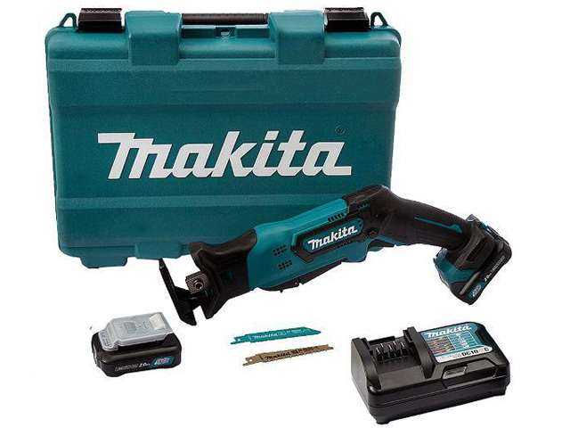 Аккум. сабельная пила MAKITA JR 105 DWAE в чем. (10.8 В, 2 акк., 2.0 А/ч, Li-Ion, дерево до 50 мм, металл до 50 мм) Арт.JR105DWAE - фото