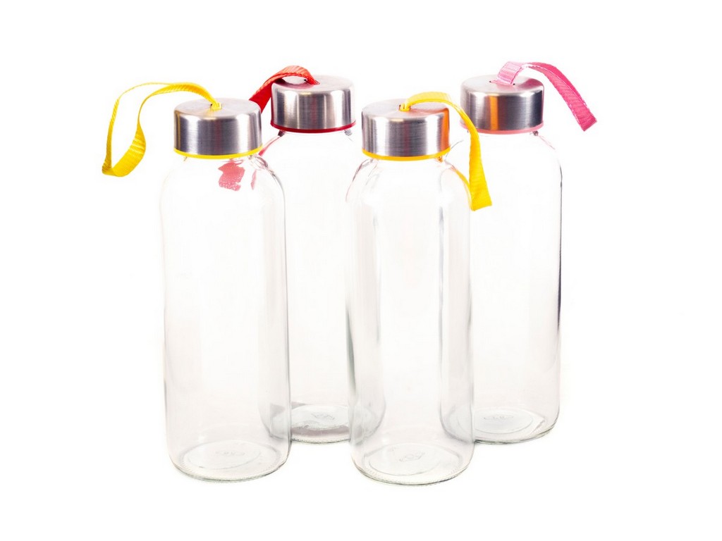 Бутылка стекло/пластмасса для питья 