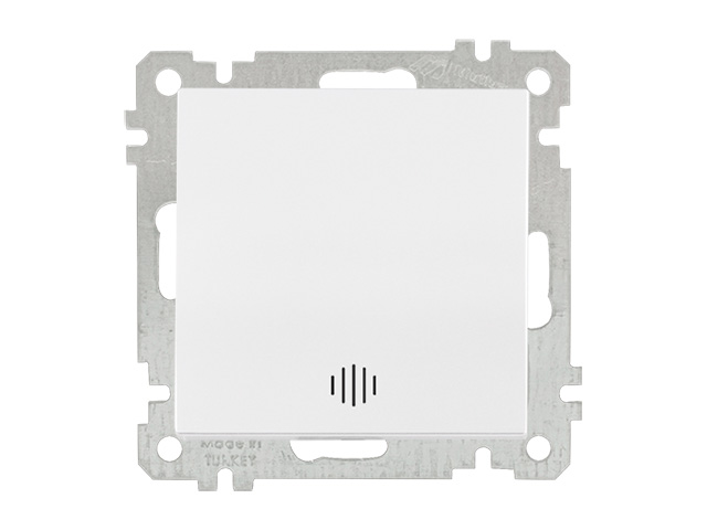 Выключатель 1-клав. (с подсветкой, скрытый, без рамки, винт. зажим) белый, DARIA, MUTLUSAN (10 A, 250 V, IP 20) Арт.21004150201