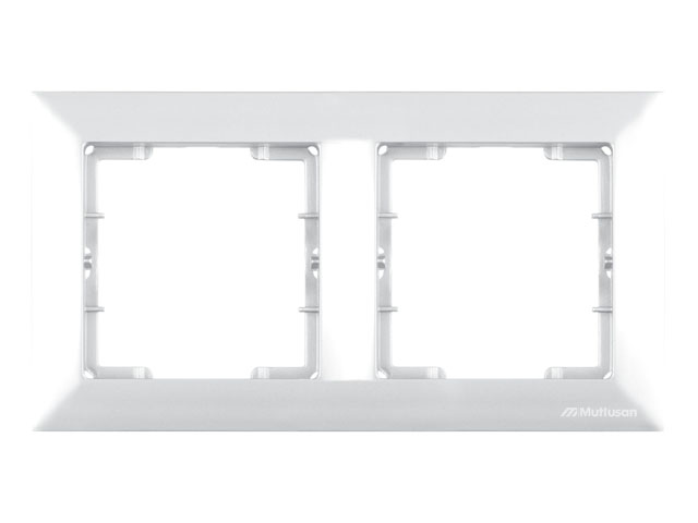 Рамка 2-ая горизонтальная белая, DARIA, MUTLUSAN Арт.21208001201 - фото