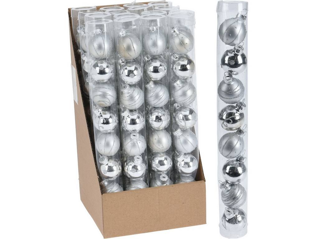 Набор шаров елочных стеклянных 8 шт. 3 см (код 406390) Арт.105889 - фото