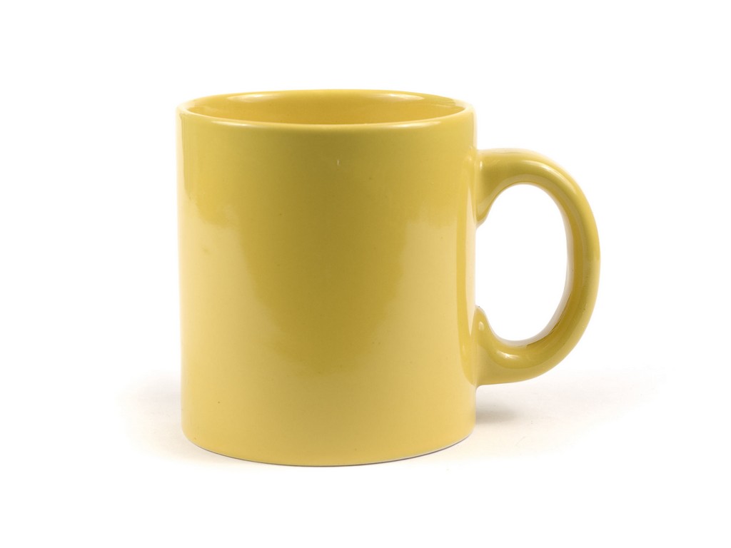 Чашка керамическая желтая 300 мл (арт. 60jsm6578p, код 000254),  Арт.13590 - фото