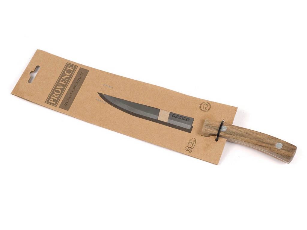 Нож металлический с деревянной ручкой 22,5/12,5 см (арт. 261436),  Арт.15094 - фото