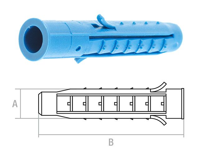 Дюбель распорный 10х100 мм четырехсегментный (4 шт в зип-локе) STARFIX Арт.SMZ2-46385-4 - фото