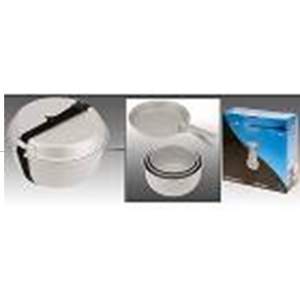 Набор посуды металлической для кемпинга 5 пр.: 3 кастрюли 15/17/19,5 см, крышка, ручка (код 586644) Арт.35398