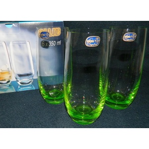 Набор стаканов с зеленым дном 6 шт. 350 мл Арт.68531 - фото