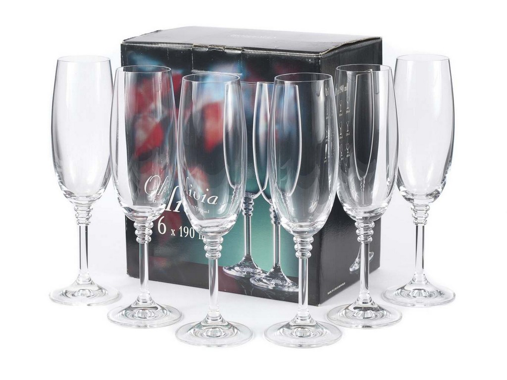 Набор бокалов для шампанского OLIVIA  -  6 шт. 190 мл Арт.2676