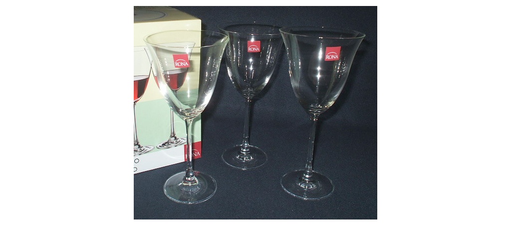 Набор бокалов для вина стеклянных FLORA - 6 шт. 350 мл Арт.51523