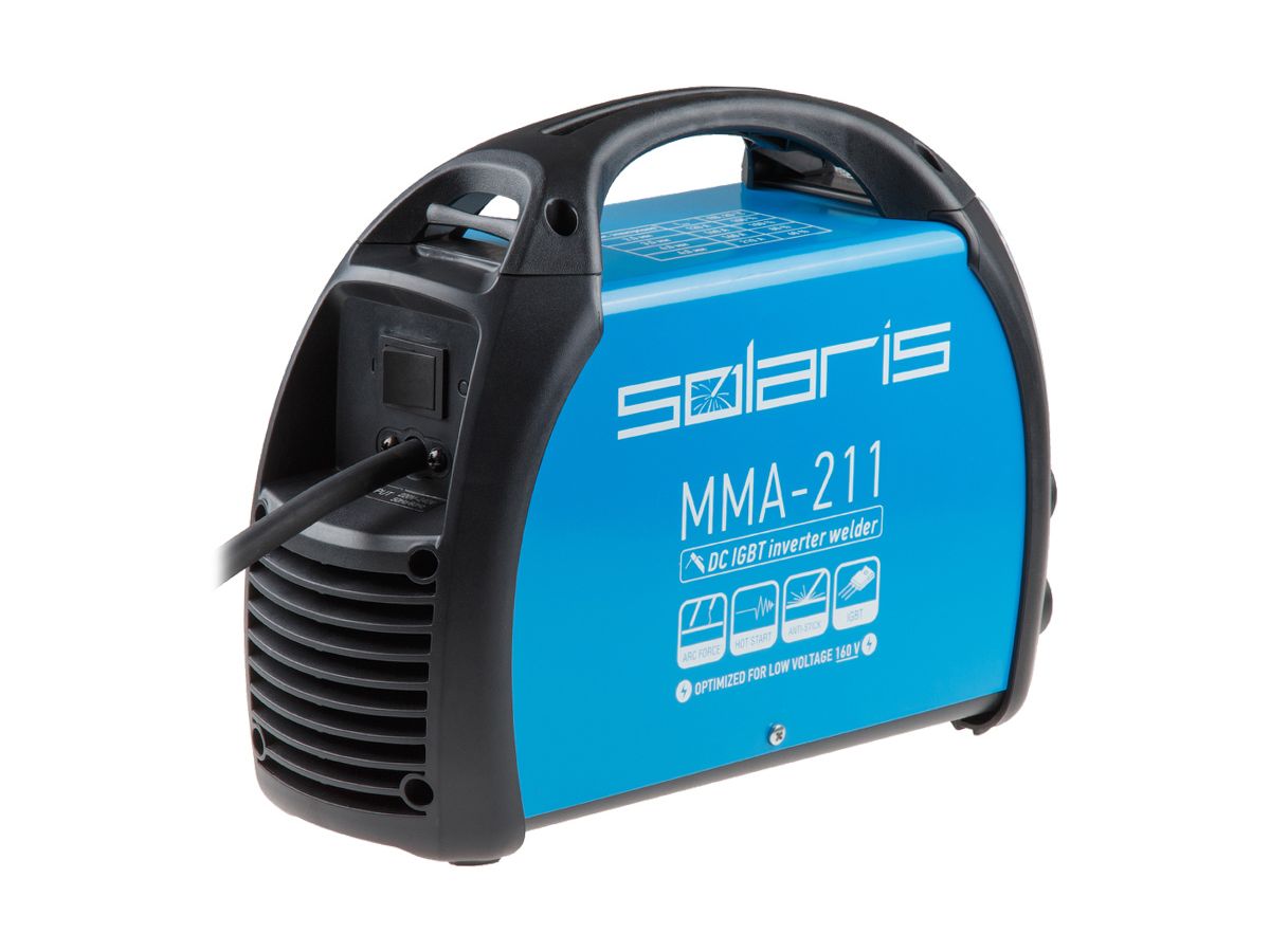 Инвертор сварочный SOLARIS MMA-211 (230В, 20-210 А, 70В, электроды диам. 1.6-4.0 мм, вес 3.9 кг) Арт.MMA-211