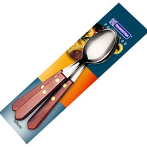 Набор ложек металлических 3 шт. с деревянными ручками 19,5 см  Арт. 36932