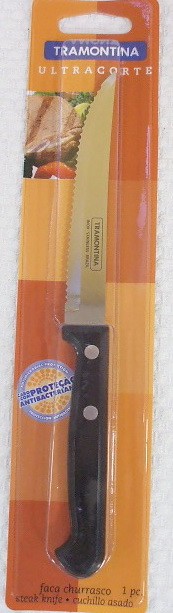 Нож металлический для мяса с пластмассовой ручкой 22/11,4 см Арт. 38955 - фото