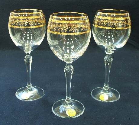 Набор бокалов для вина стеклянных LUCIA декор. 6 шт. 200 мл  Арт. 39517 - фото