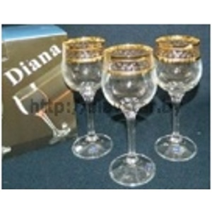 Набор бокалов для вина DIANA декор. 6 шт. 190мл Арт.3043 - фото