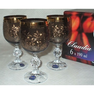 Набор бокалов CLAUDIA для вина декор. 6 шт. 190 мл Арт.55241 - фото